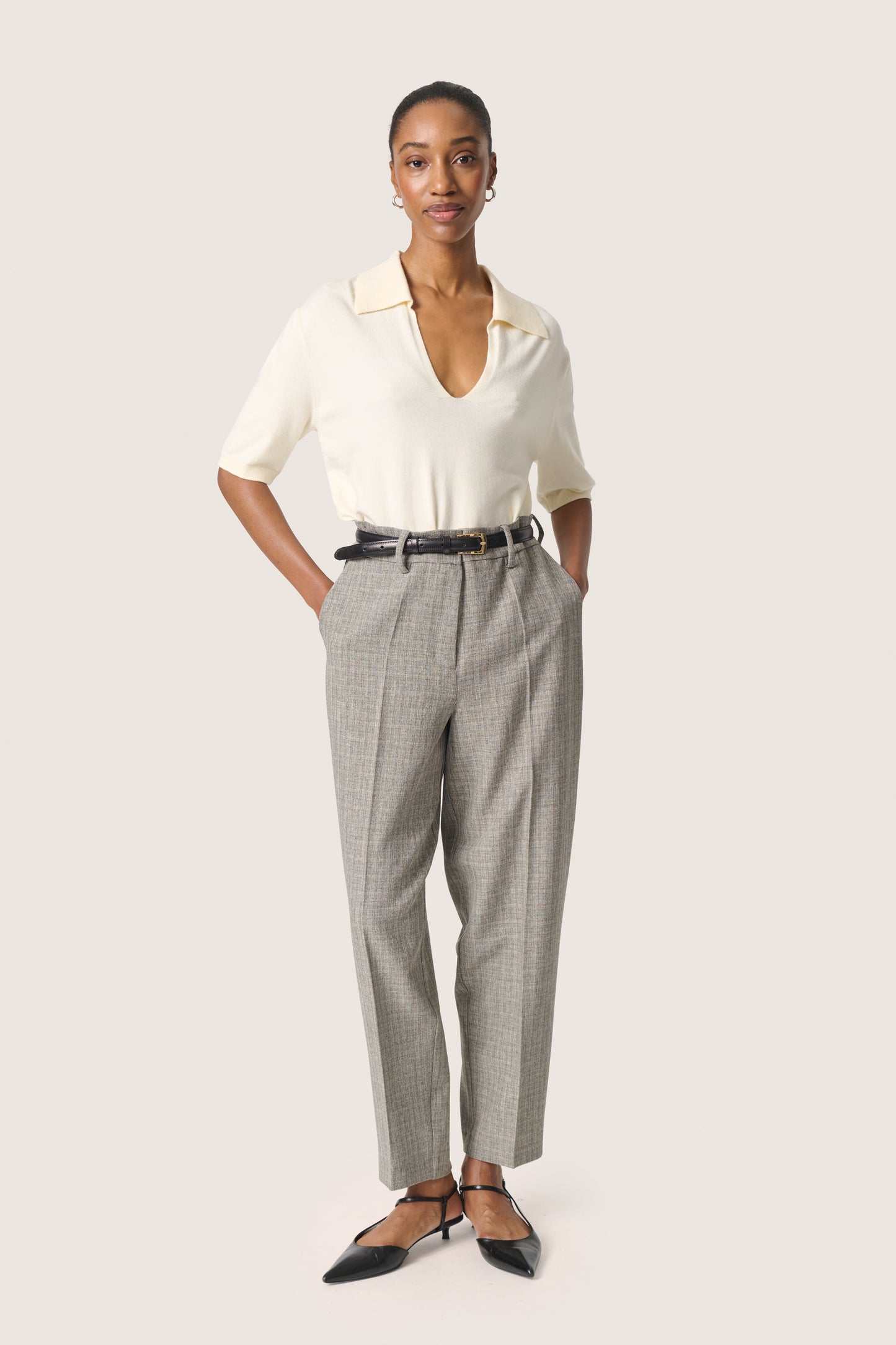 Soaked in Luxury Spina Polo Pullover | Whisper White
