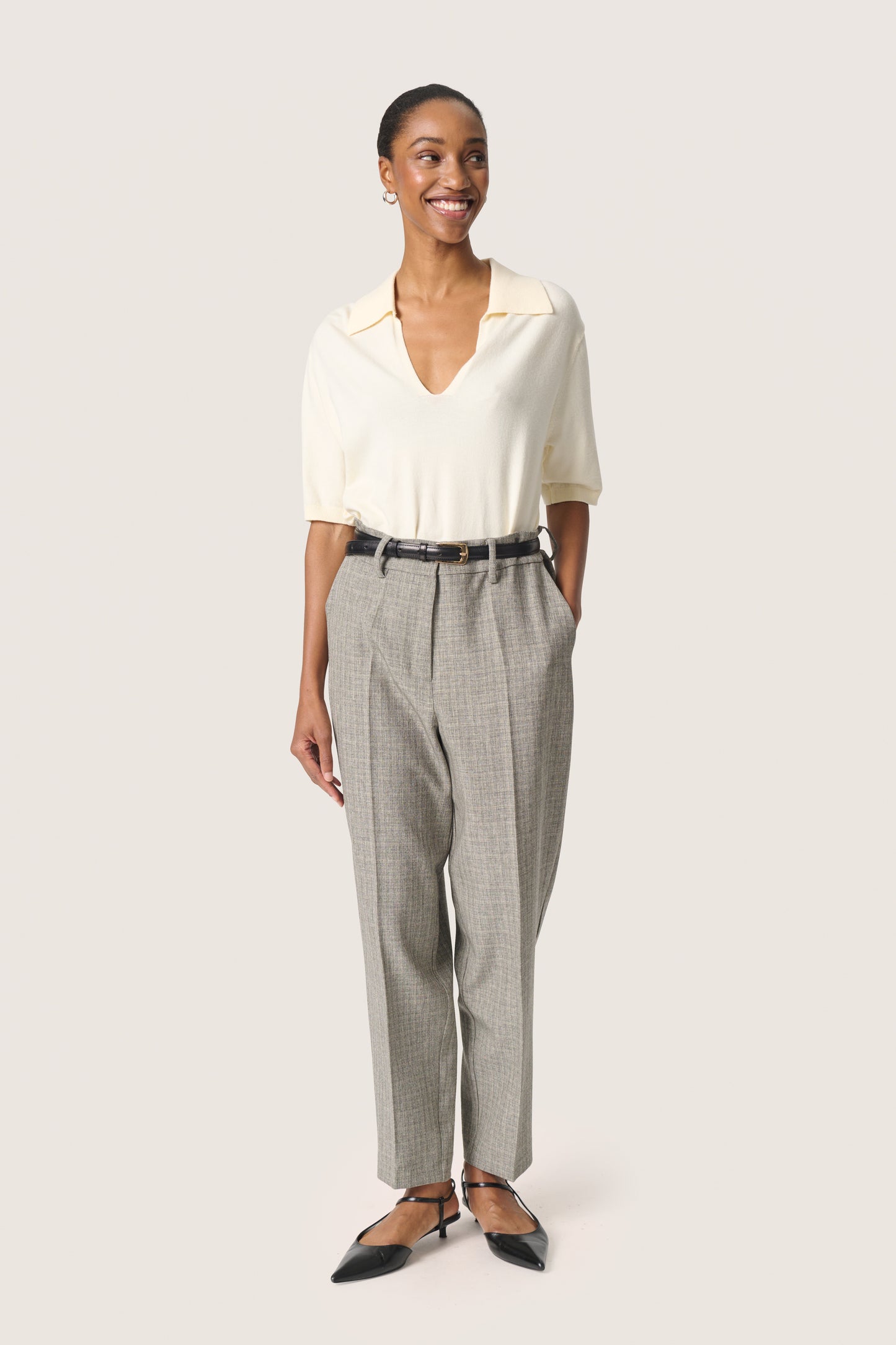 Soaked in Luxury Spina Polo Pullover | Whisper White
