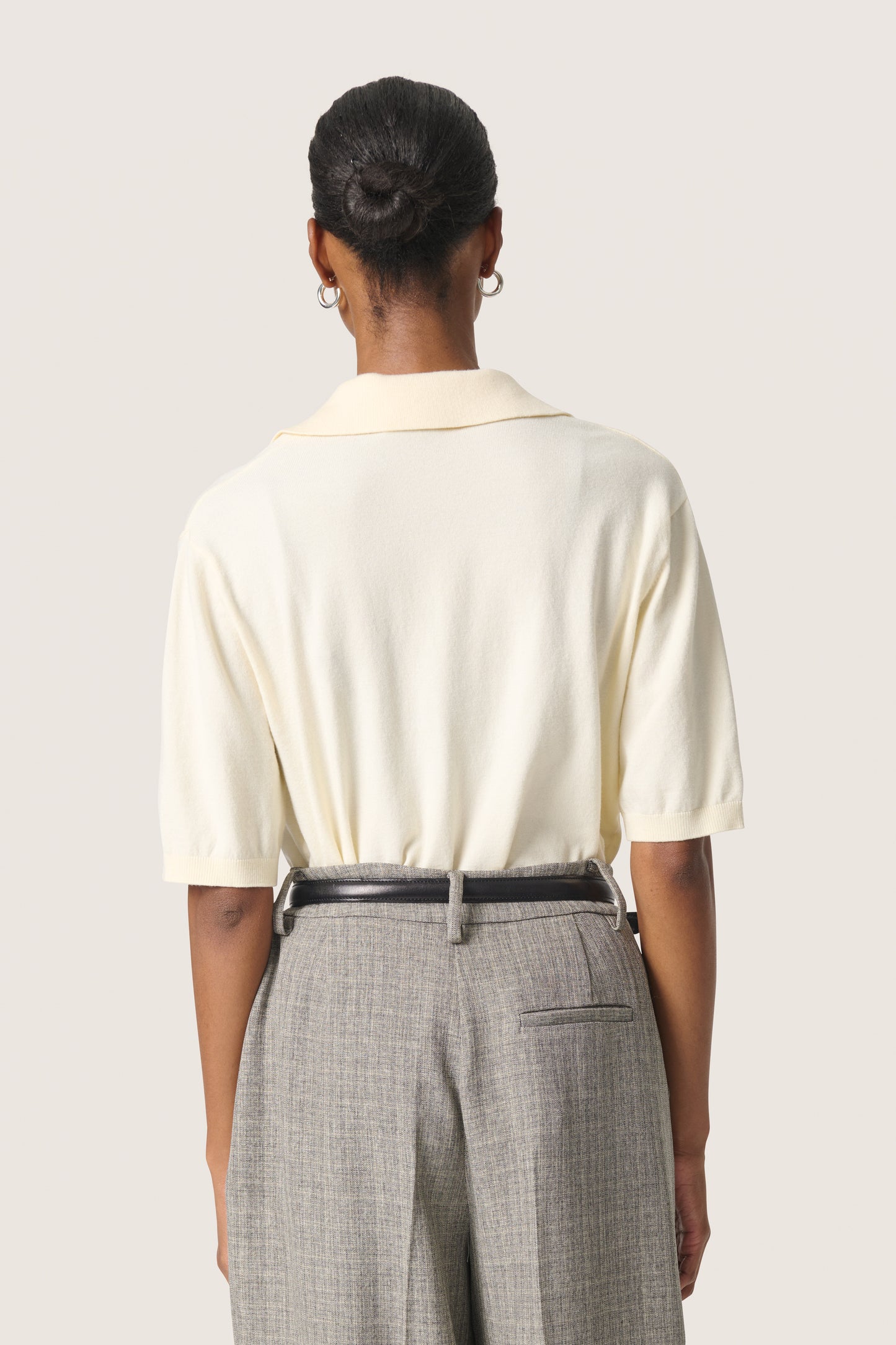 Soaked in Luxury Spina Polo Pullover | Whisper White