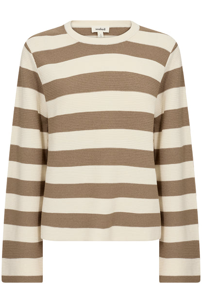 Soaked in Luxury Lidya Pullover | Elm & White Stripe
