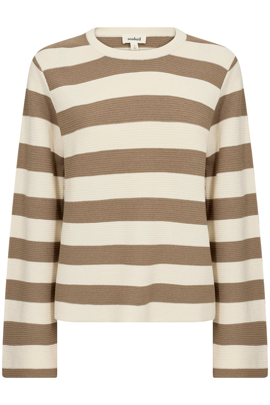 Soaked in Luxury Lidya Pullover | Elm & White Stripe