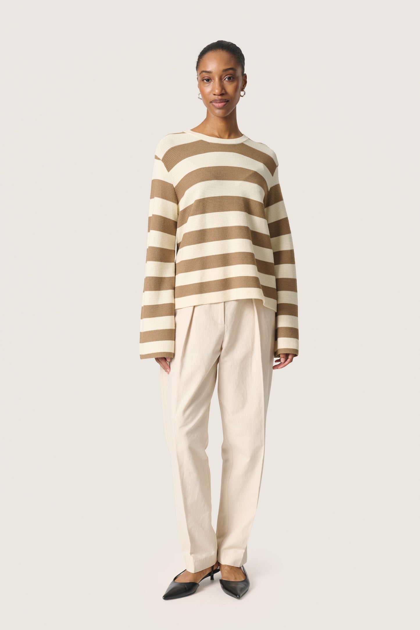 Soaked in Luxury Lidya Pullover | Elm & White Stripe