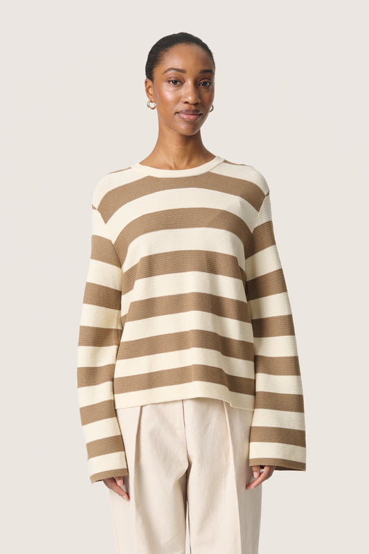 Soaked in Luxury Lidya Pullover | Elm & White Stripe