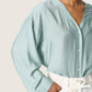 Soaked in Luxury Leodora Shirt Blouse | Silver Blue