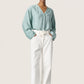 Soaked in Luxury Leodora Shirt Blouse | Silver Blue