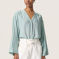 Soaked in Luxury Leodora Shirt Blouse | Silver Blue