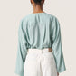 Soaked in Luxury Leodora Shirt Blouse | Silver Blue