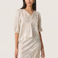 Soaked in Luxury Kitty Blouse | Ancient Scroll Metallic Print