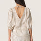 Soaked in Luxury Kitty Blouse | Ancient Scroll Metallic Print