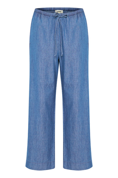 Soaked in Luxury Chamy Faustina Pants | Medium Blue Denim