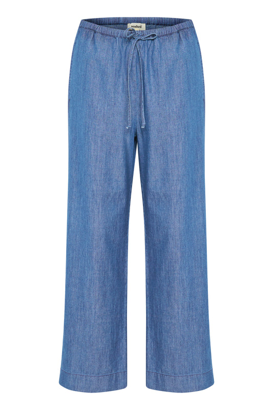 Soaked in Luxury Chamy Faustina Pants | Medium Blue Denim