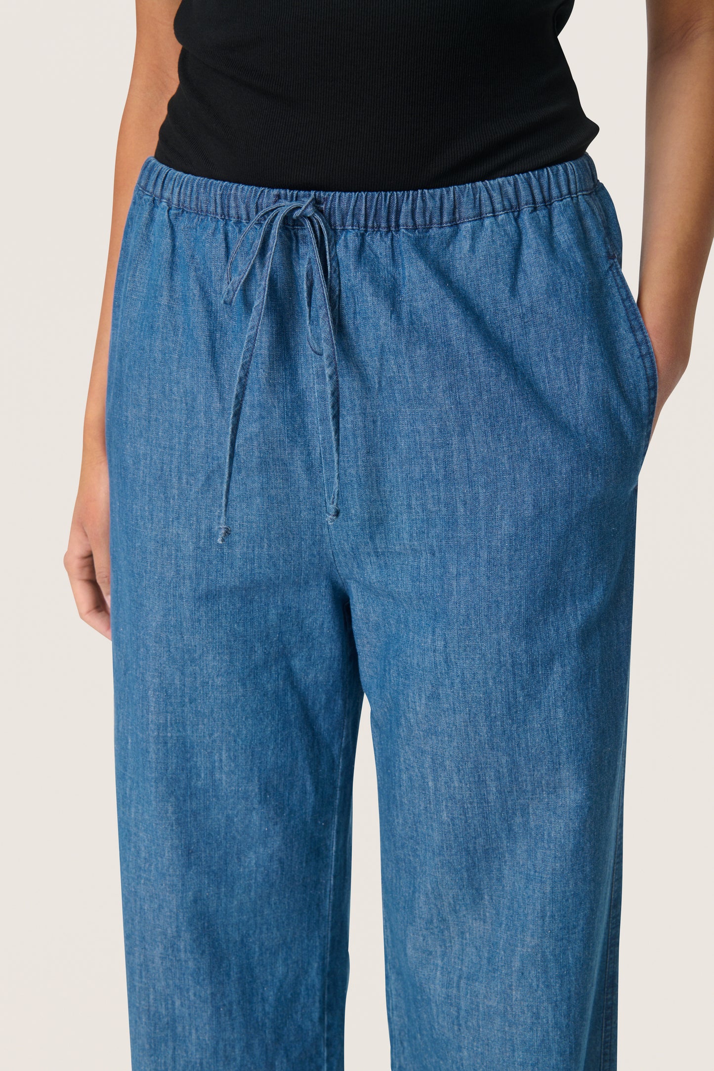 Soaked in Luxury Chamy Faustina Pants | Medium Blue Denim