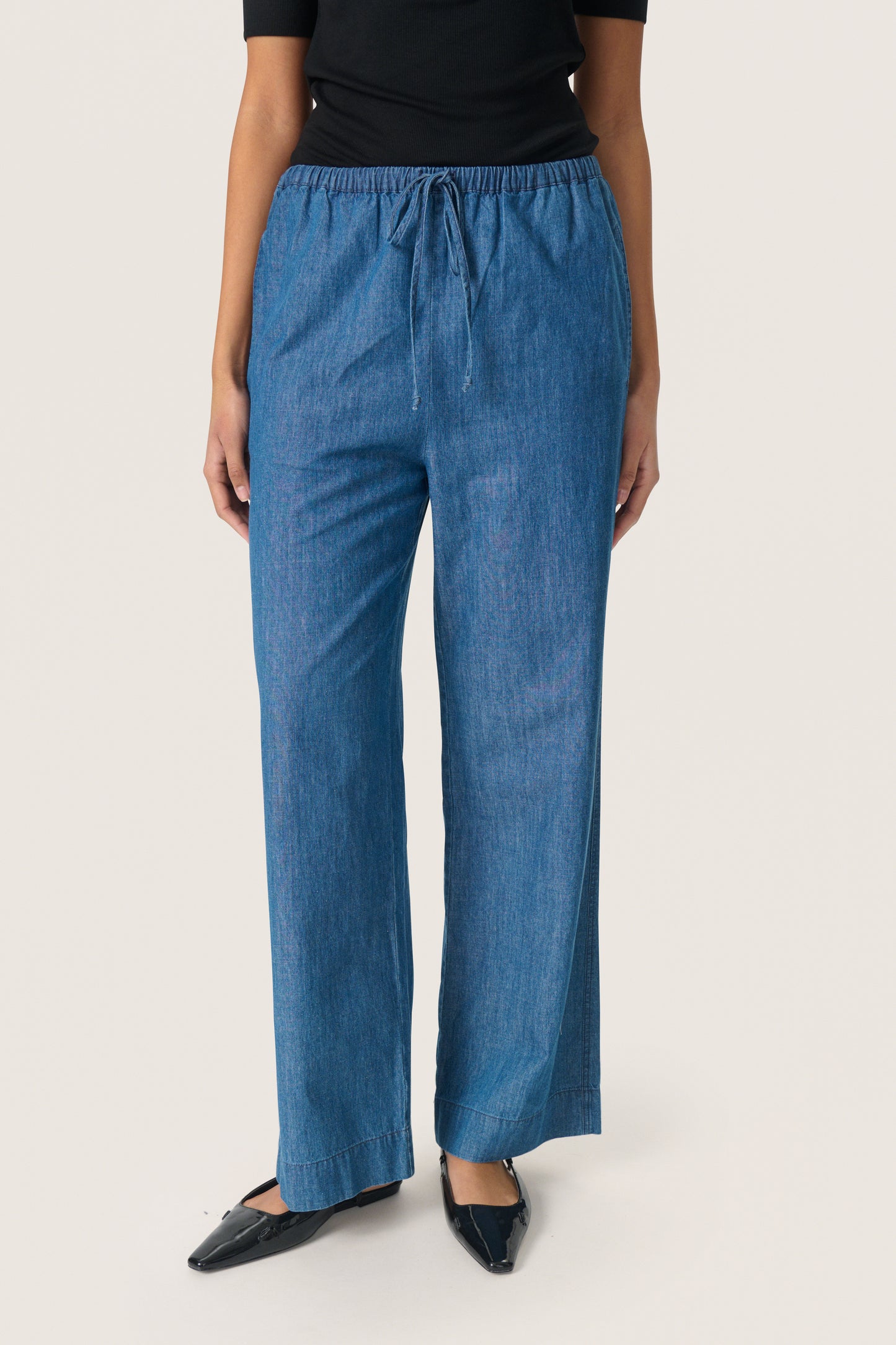 Soaked in Luxury Chamy Faustina Pants | Medium Blue Denim