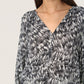 Soaked in Luxury Zaya Spring Blouse | Black Stroke Print