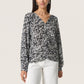 Soaked in Luxury Zaya Spring Blouse | Black Stroke Print