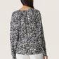 Soaked in Luxury Zaya Spring Blouse | Black Stroke Print