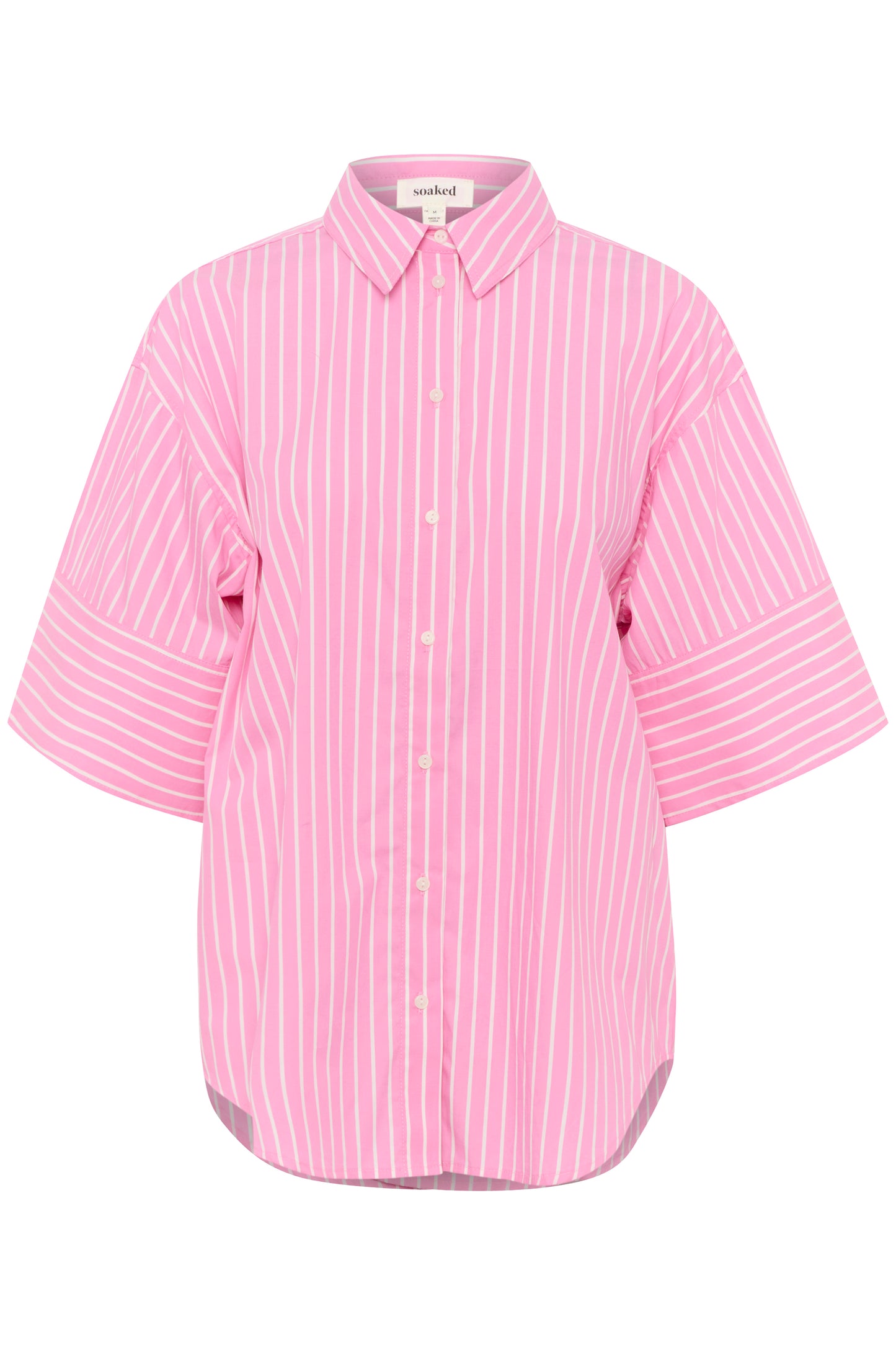 Soaked in Luxury Kaily Shirt | Rose Bloom Stripes