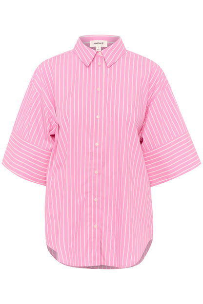 Soaked in Luxury Kaily Shirt | Rose Bloom Stripes