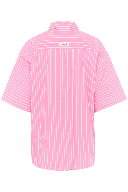 Soaked in Luxury Kaily Shirt | Rose Bloom Stripes