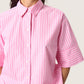 Soaked in Luxury Kaily Shirt | Rose Bloom Stripes