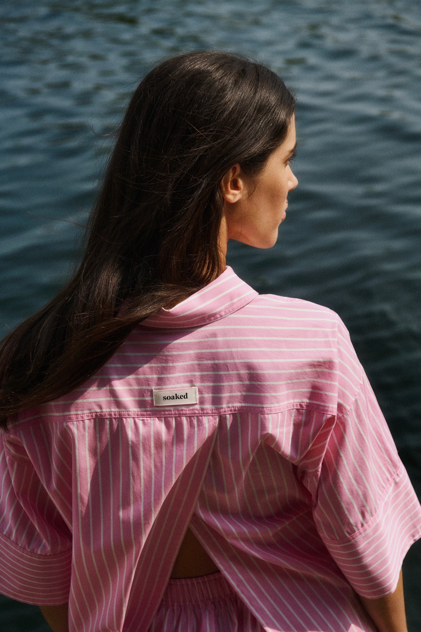 Soaked in Luxury Kaily Shirt | Rose Bloom Stripes