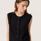 Soaked in Luxury Susanna Knitted Waistcoat | Black