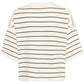 Soaked In Luxury Spina Boxy Pullover | White with Grape Leaf Stripe