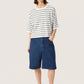 Soaked In Luxury Spina Boxy Pullover | White with Grape Leaf Stripe
