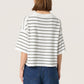 Soaked In Luxury Spina Boxy Pullover | White with Grape Leaf Stripe