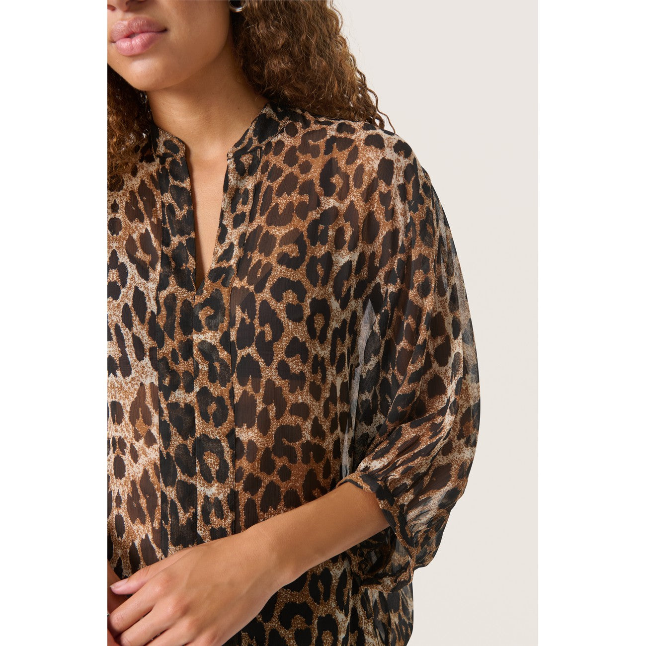 Soaked in Luxury Zakira Amily Blouse | Leopard