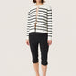 Soaked in Luxury Haven Cardigan | White with Black Stripes