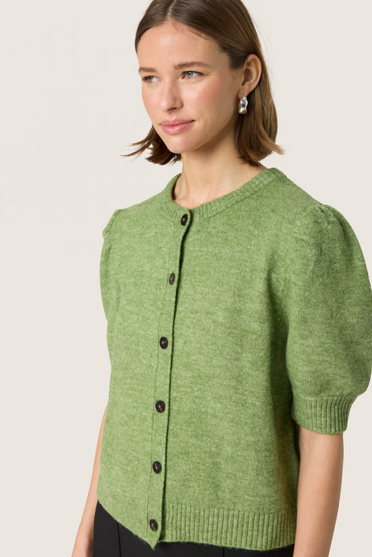 Soaked in Luxury Amani Cardigan | Smoke Green Melange