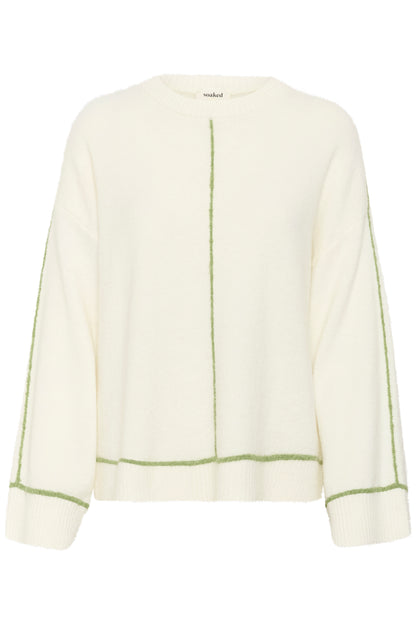 Soaked in Luxury Amani Contrast Pullover | Broken White