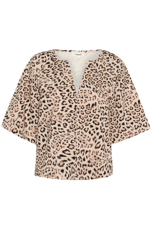 Soaked in Luxury Jalina Blouse | Leopard Print