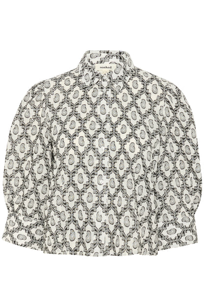 Soaked in Luxury Erika Hella Shirt | Creme Cotton