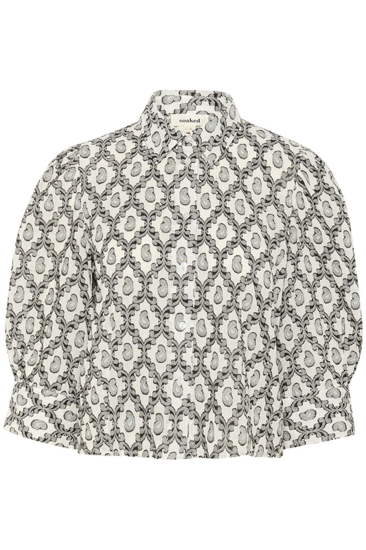 Soaked in Luxury Erika Hella Shirt | Creme Cotton