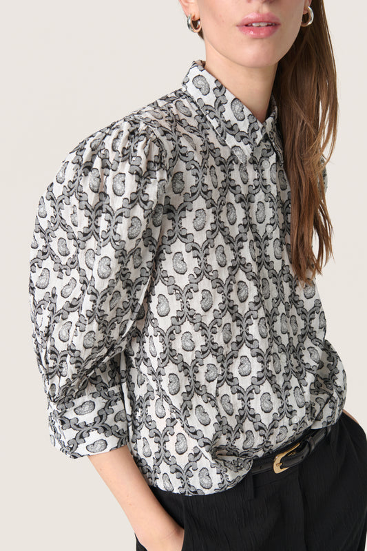 Soaked in Luxury Erika Hella Shirt | Creme Cotton