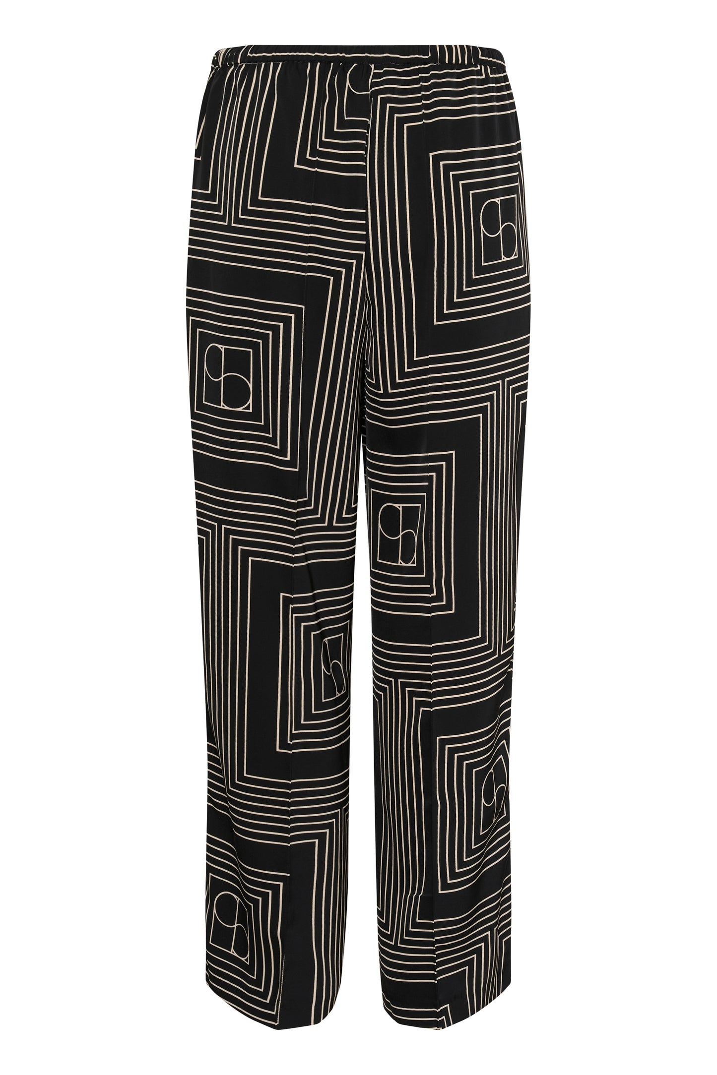 Soaked In Luxury Topaz Faustina Pants | Black With Oatmeal