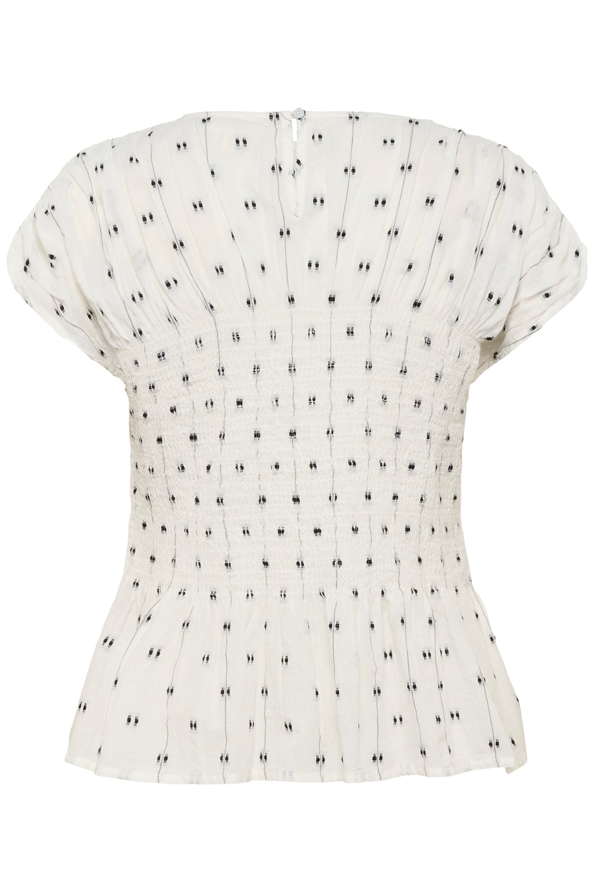 Amelie Blouse | White with Black Print – The Tog Boutique