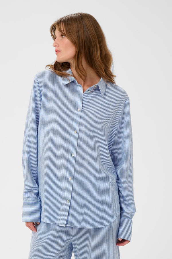 Soaked in Luxury Aria Shirt | Regatta & White Stripe