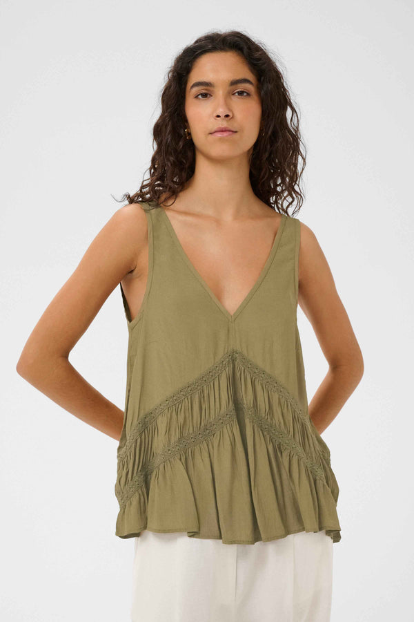 Kleio Top | Dusky Green