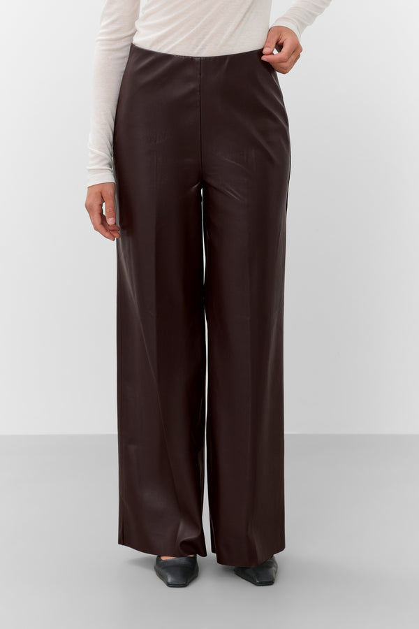 Soaked in Luxury Kaylee Wide Long Pants | Chocolate Torte