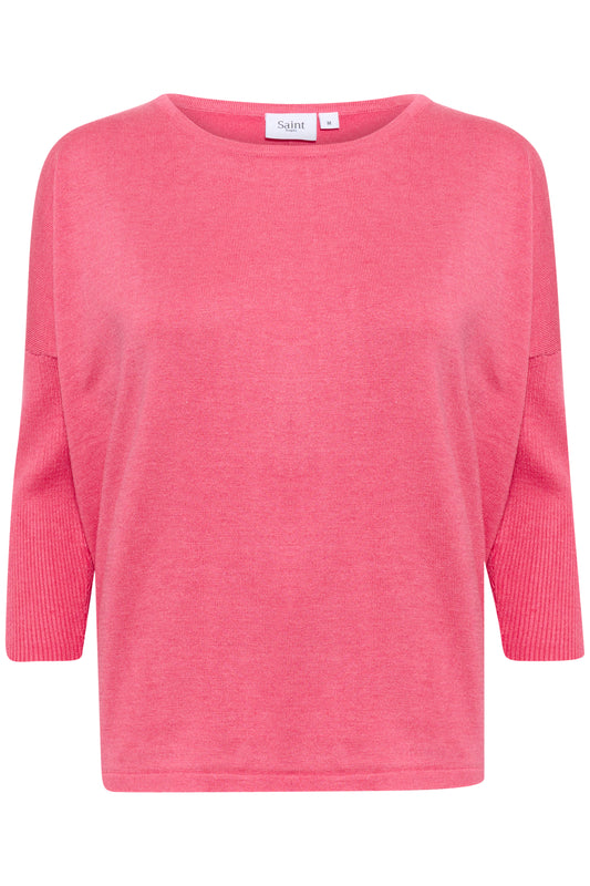 Saint Tropez MilaSZ Round Neck Pullover | Fruit Dove Melange