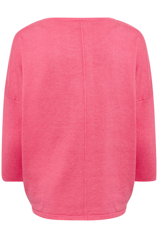 Saint Tropez Mila Round Neck Pullover | Fruit Dove Melange