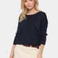 Saint Tropez Mila Round Neck Pullover | Night Sky