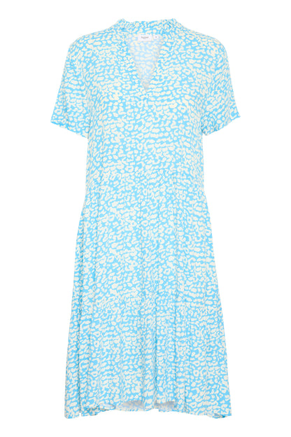Saint Tropez EdaSZ Short Sleeve Dress | Ethereal Blue Leo