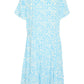 Saint Tropez Eda Short Sleeve Dress | Ethereal Blue Leo