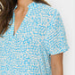 Saint Tropez Eda Short Sleeve Dress | Ethereal Blue Leo