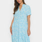 Saint Tropez Eda Short Sleeve Dress | Ethereal Blue Leo