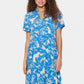 Saint Tropez Eda Short Sleeve Dress | Campanula Water Blooms